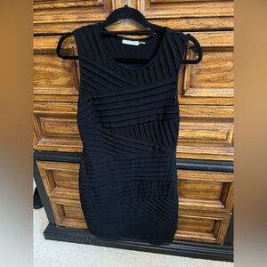 Calvin Klein Black fitted mini dress